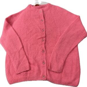 Coral Hand Knit Lightweight Cardigan